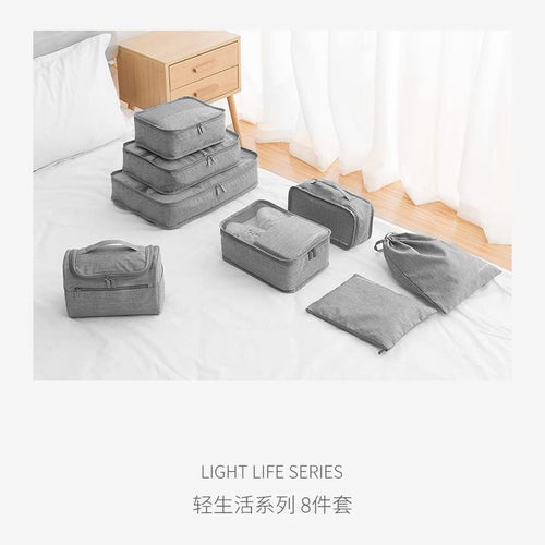 7-Piece Waterproof Travel Packing Cubes & Organizer Set