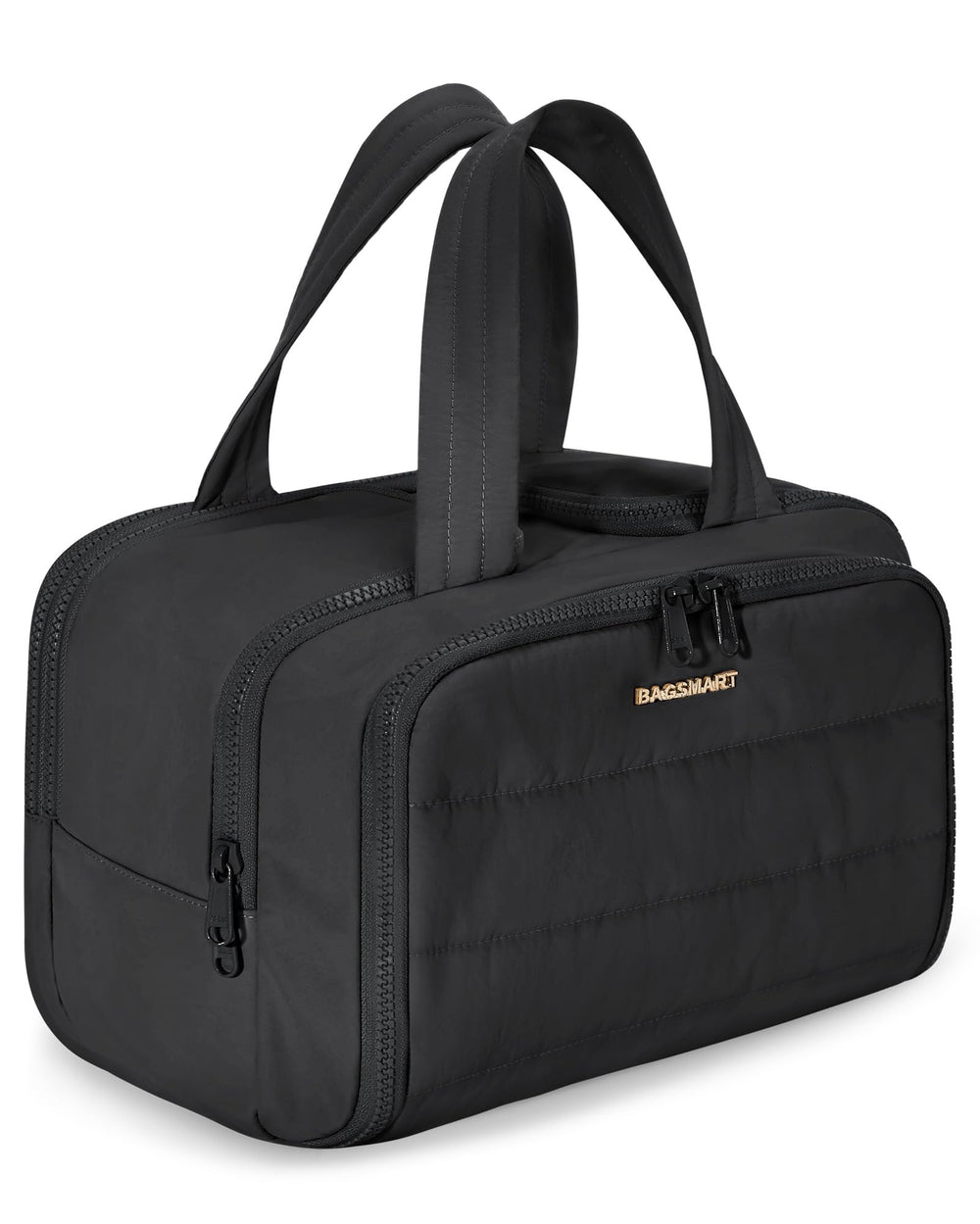 BAGSMART Wide-Open Puffy Travel Toiletry & Makeup Bag