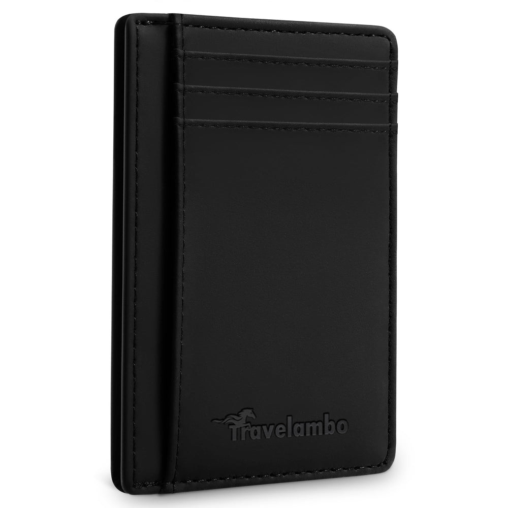 Travelambo Slim Leather RFID-Blocking Front Pocket Wallet