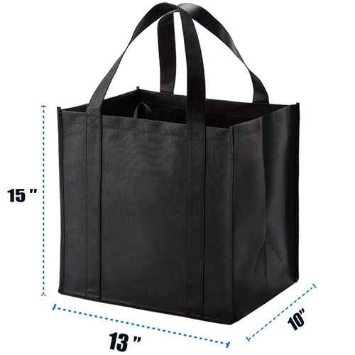 10-Piece Heavy-Duty Reusable Grocery Shopping Tote Set