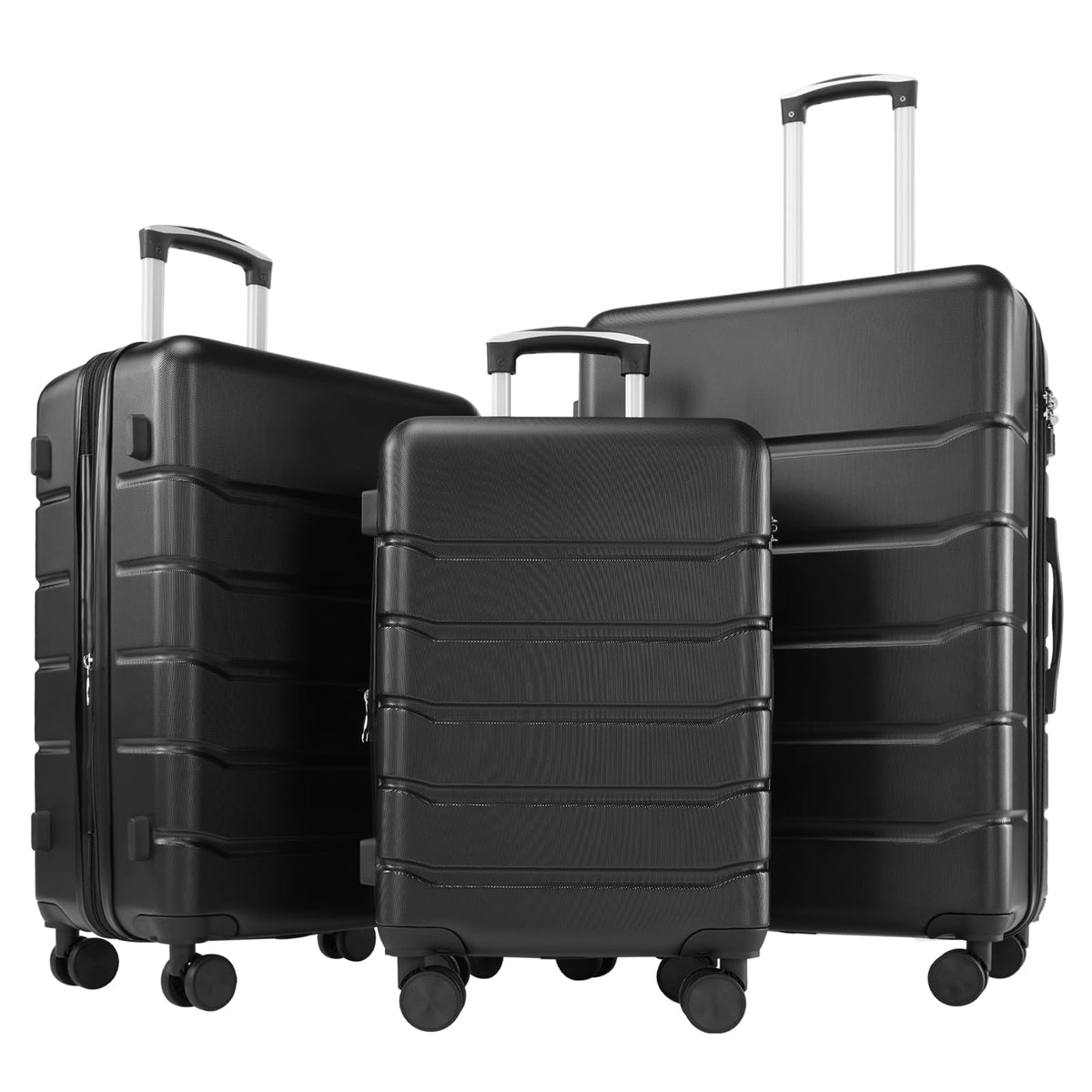 Sweetcrispy Hardshell ABS Suitcase with Double Spinner Wheels