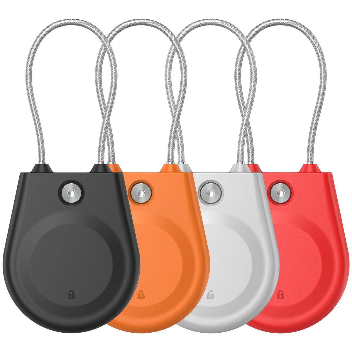 Waterproof AirTag Holder with Locking Wire Cable
