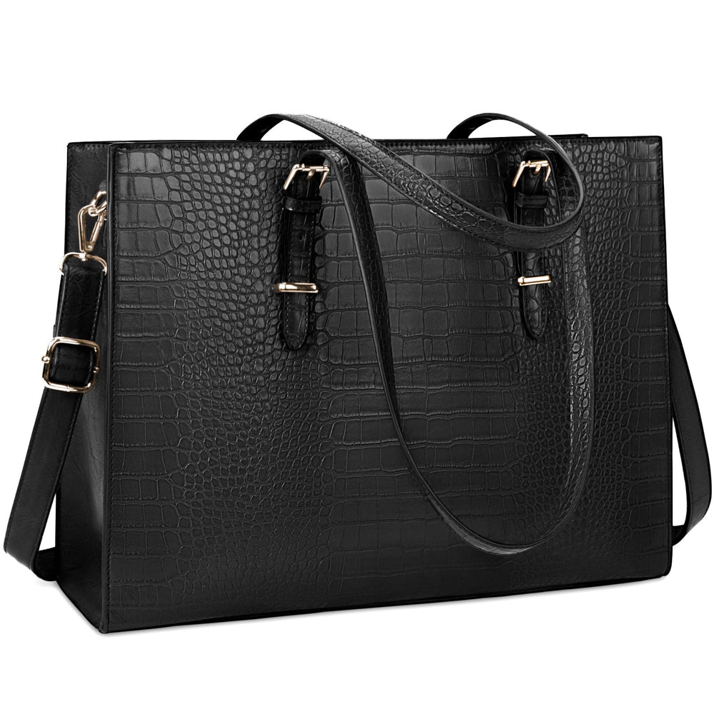 Women's 15.6-Inch Leather Laptop Tote & Work Briefcase