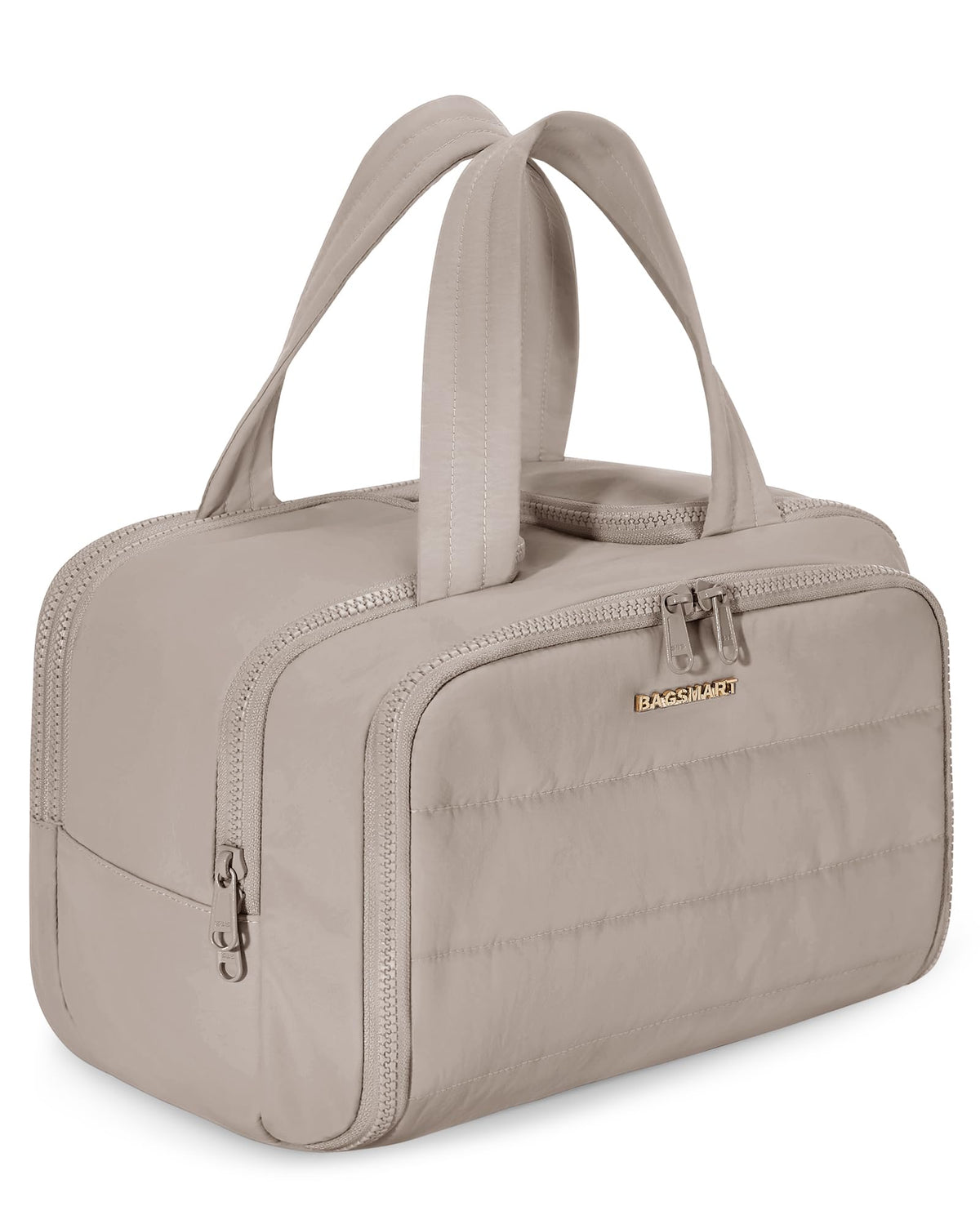 BAGSMART Wide-Open Puffy Travel Toiletry & Makeup Bag