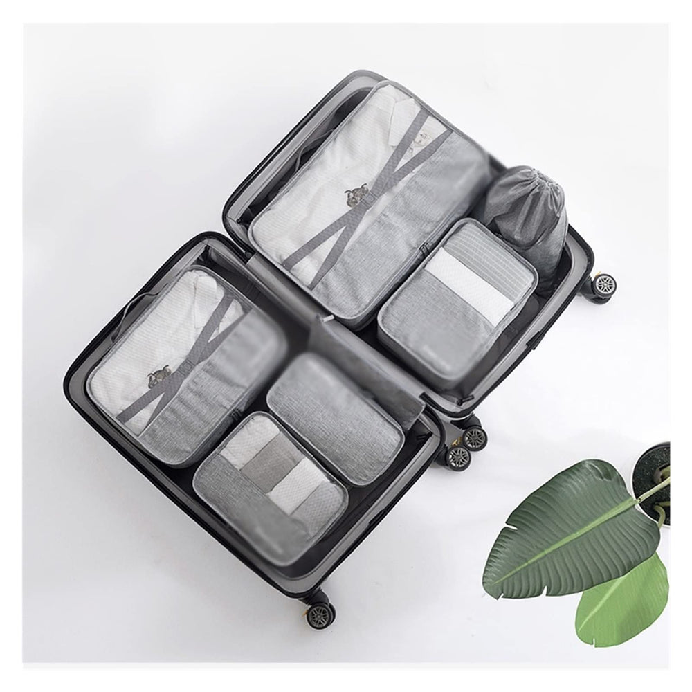 7-Piece Waterproof Travel Packing Cubes & Organizer Set