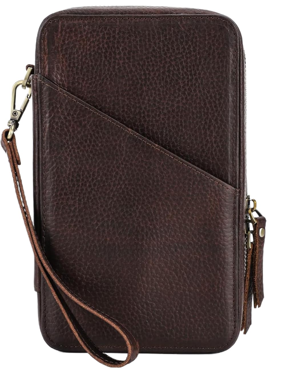 Handmade Vintage Cowhide Leather Travel Tech Organizer