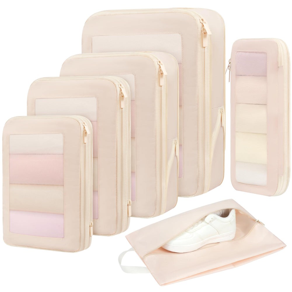 BAGAIL Expandable Compression Packing Cubes Travel Set
