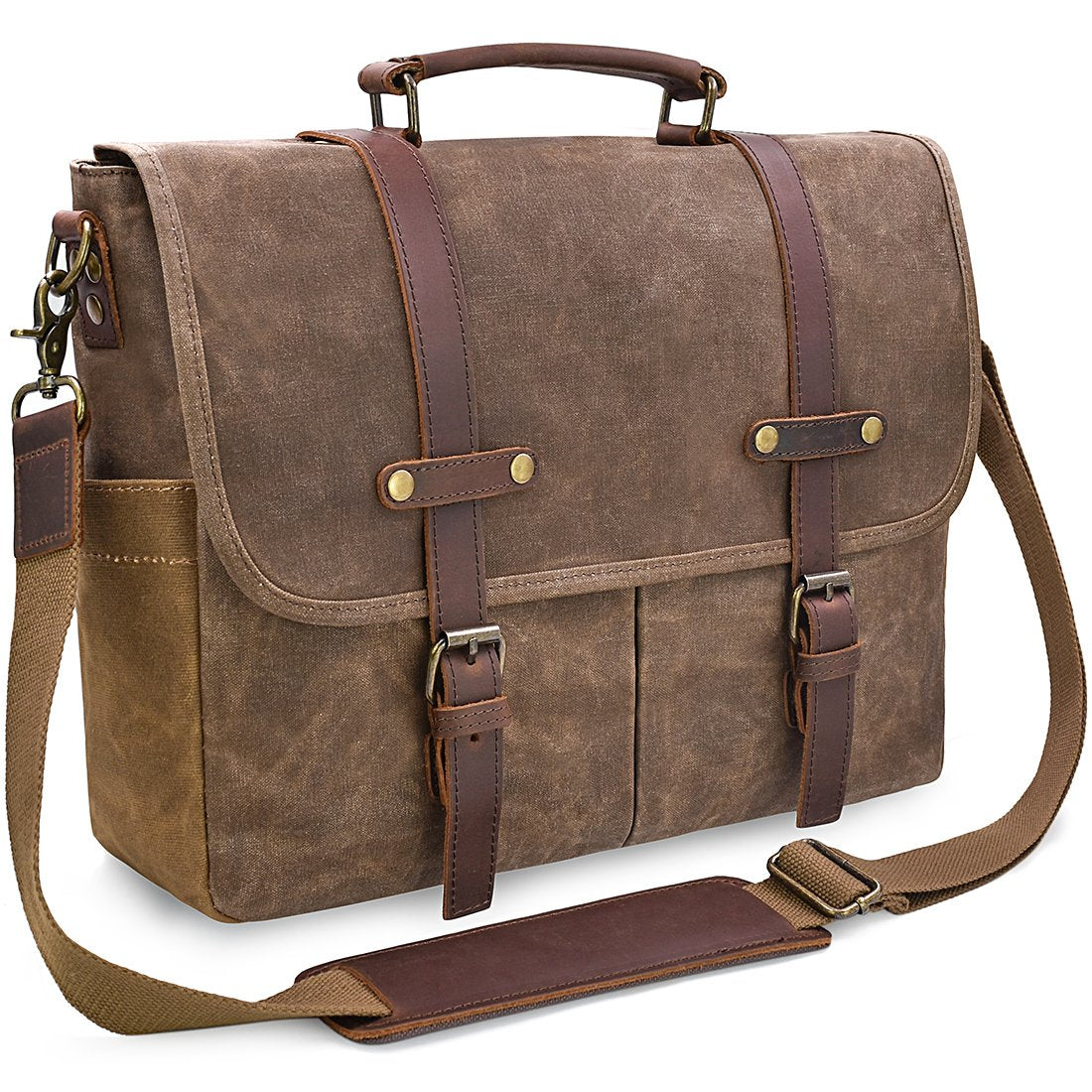 NEWHEY Men's 15.6-Inch Laptop Messenger Briefcase