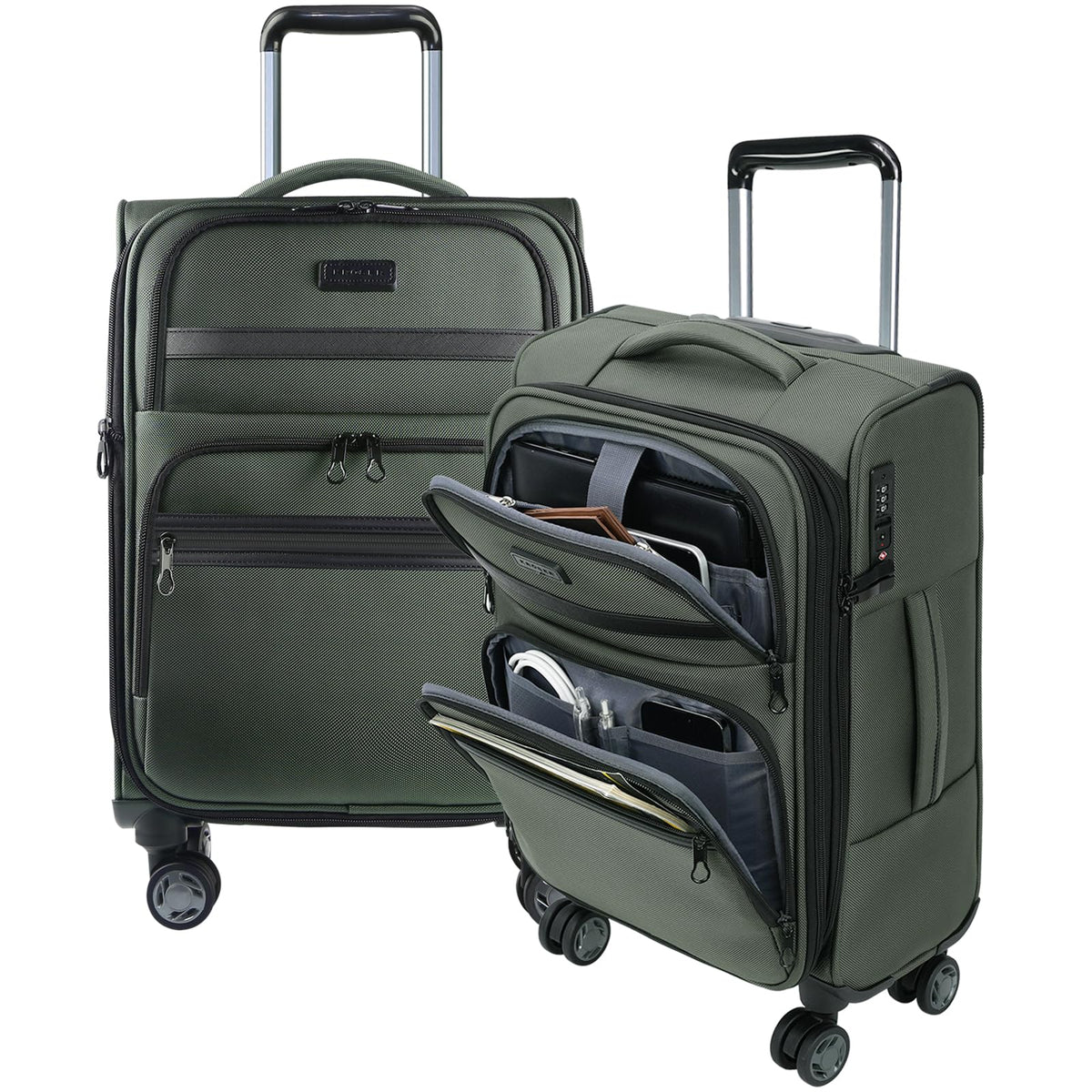 KROSER Softside Carry-On Suitcase for Air Travel