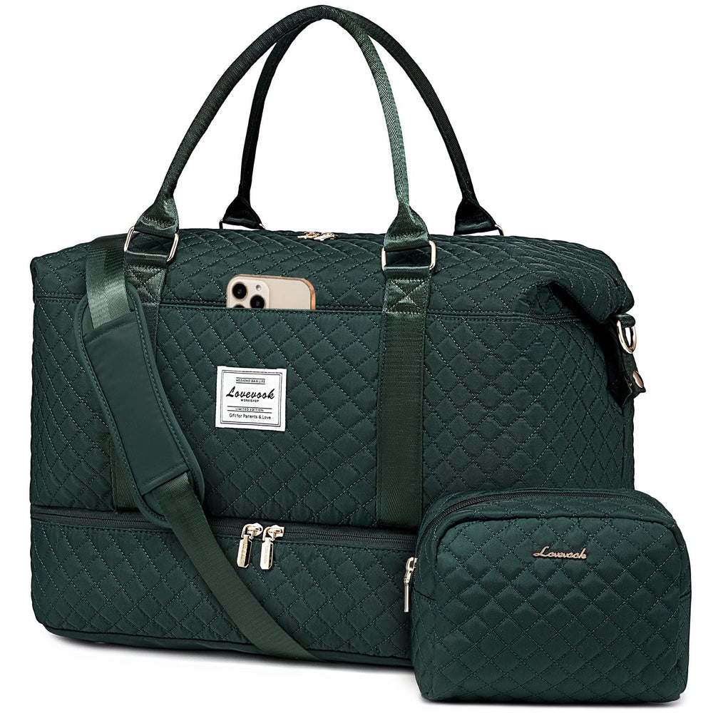 LOVEVOOK Women's Weekender Duffel Bag with Shoe Compartment