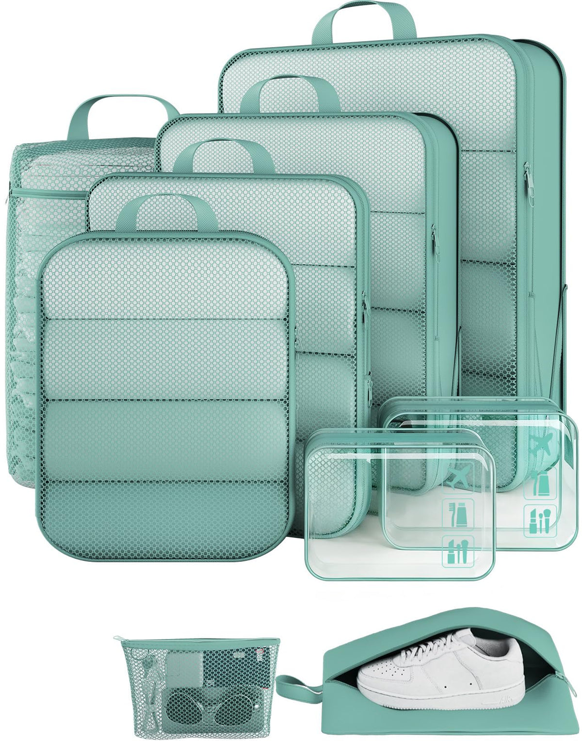 Veken Expandable Compression Packing Cubes Travel Set