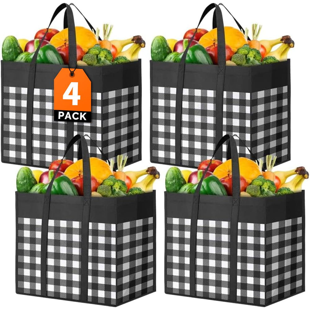 WOWBOX Foldable Reusable Grocery Shopping Tote Bags