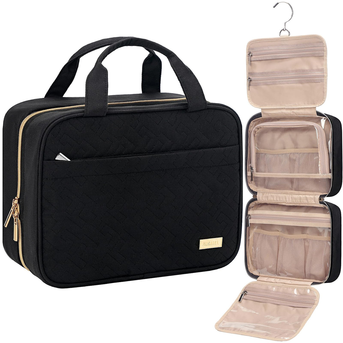 NISHEL Hanging Travel Toiletry Organizer Bag for Women